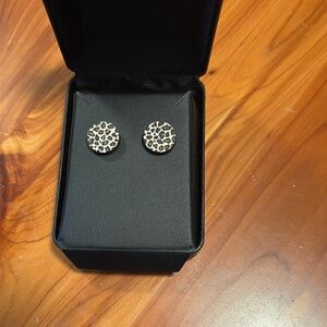 Leopard Print Stud Earrings